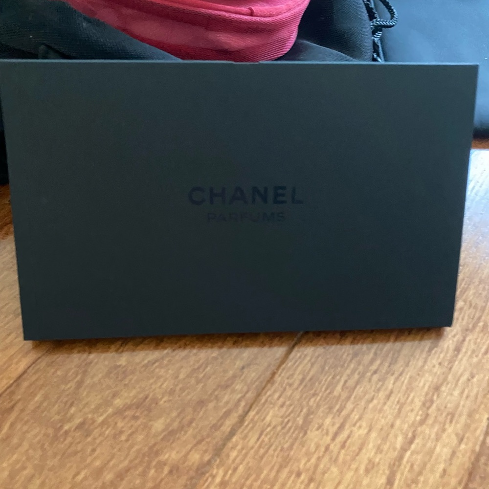 Men’s Chanel blue sample and pocket scarf.